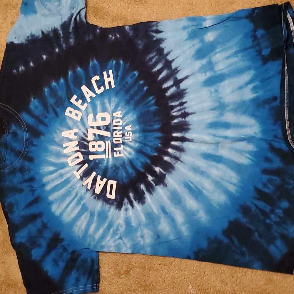 Blue tie die shirt